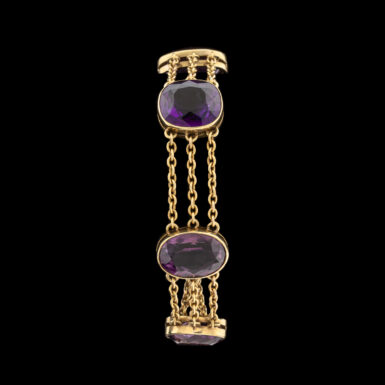 Vintage Amethyst Bracelet in 14K