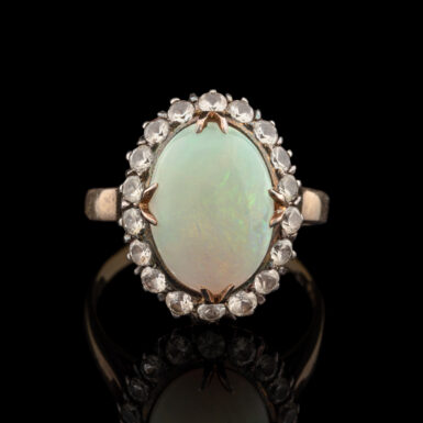 Vintage 18K & Silver Opal Ring