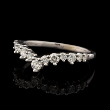 Pre-Owned Diamond Contour Band in 14K White Gold