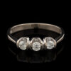 Pre-Owned Three-Diamond Ring in 18K White Gold