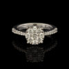 Pre-Owned 14K Cushion Shape Diamond Cluster Ring