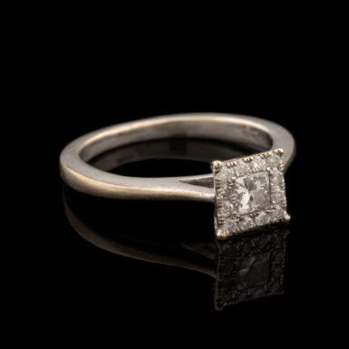 Pre-Owned Princess Cut Diamond Ring in 10K White Gold