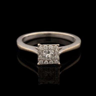 Pre-Owned Princess Cut Diamond Ring in 10K White Gold