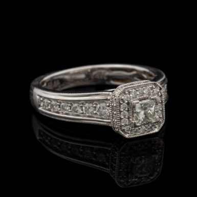 Pre-Owned Diamond Halo Engagement Ring