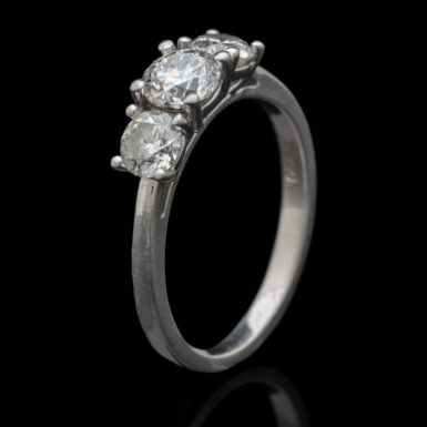 Pre-Owned Platinum Three Diamond Engagement Ring