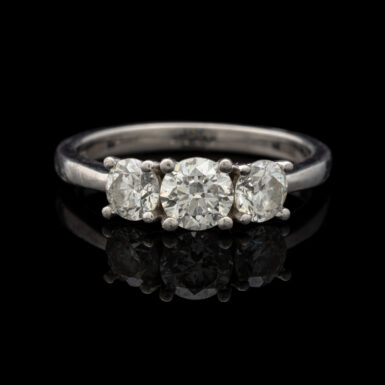 Pre-Owned Platinum Three Diamond Engagement Ring