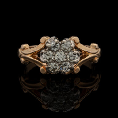 Pre-Owned Diamond Flower Ring in 14K