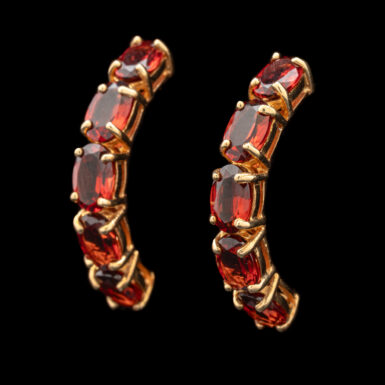 Pre-Owned Garnet Earrings in 10K