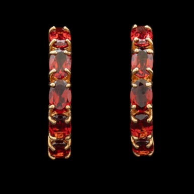 Pre-Owned Garnet Earrings in 10K