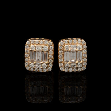 Pre-Owned 1.30 Carat tw Diamond Cluster Earrings