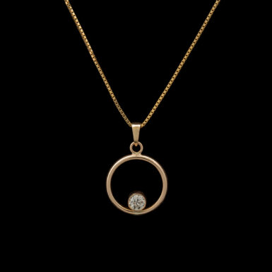 .50 Carat Diamond Circle of Love Pendant in 14K