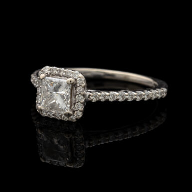 Pre-Owned Diamond Halo Engagement Ring