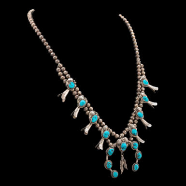 Vintage Navajo Squash Blossom Necklace