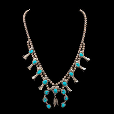 Vintage Navajo Squash Blossom Necklace