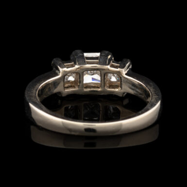 Pre-Owned 1.45 Carat tw Three Diamond Princess Ring