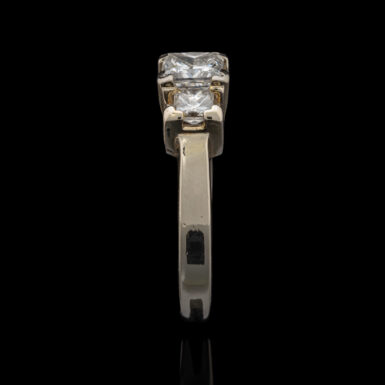 Pre-Owned 1.45 Carat tw Three Diamond Princess Ring