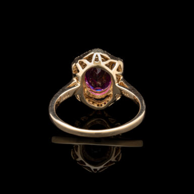 Pre-Owned Purple Spinel & Diamond Halo Ring in 10K