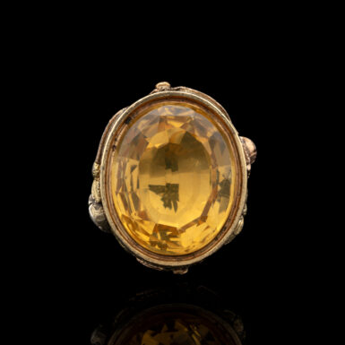 Antique Victorian Citrine Watch Fob in 15K