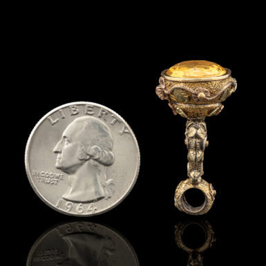 Antique Victorian Citrine Watch Fob in 15K