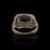 Antique Aquamarine Filigree Ring in 14K White Gold