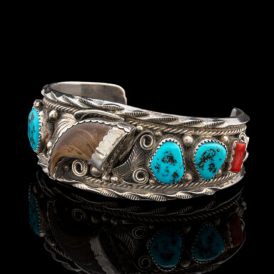 Pre-Owned Navajo Turquoise Nugget Cuff Bracelet