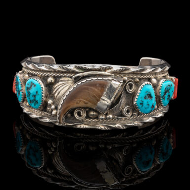 Pre-Owned Navajo Turquoise Nugget Cuff Bracelet