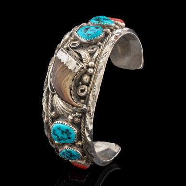 Pre-Owned Navajo Turquoise Nugget Cuff Bracelet