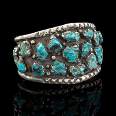 Pre-Owned Navajo Turquoise Nugget Cuff Bracelet