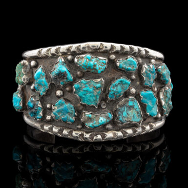 Pre-Owned Navajo Turquoise Nugget Cuff Bracelet