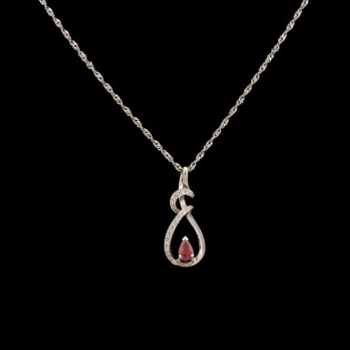 Pre-Owned Ruby & Diamond Heart Pendant