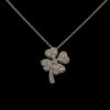 Pre-Owned Diamond 4-Leaf Clover Necklace in 18K