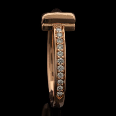 Tiffany & Co. Pre-Owned Diamond T Ring in 18K