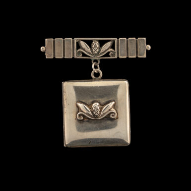 Georg Jensen Vintage Square Brooch in Sterling