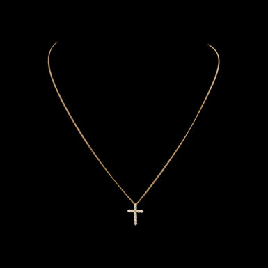 Pre-Owned 18K Roberto Coin VS Diamond Cross Pendant