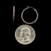 Pre-Owned 14K Engraved White Gold Hoop Earrings