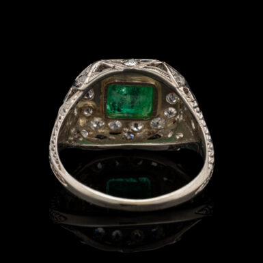 Vintage Emerald & Old Mine Diamond Ring