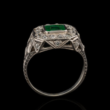 Vintage Emerald & Old Mine Diamond Ring