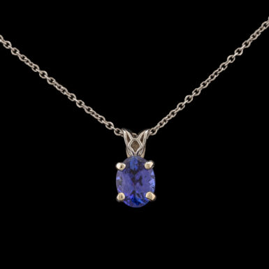 Pre-Owned Tanzanite Pendant in 14K White Gold