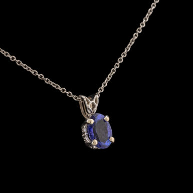 Pre-Owned Tanzanite Pendant in 14K White Gold