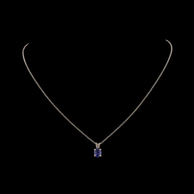 Pre-Owned Tanzanite Pendant in 14K White Gold