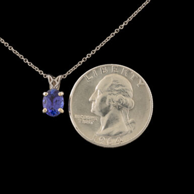 Pre-Owned Tanzanite Pendant in 14K White Gold