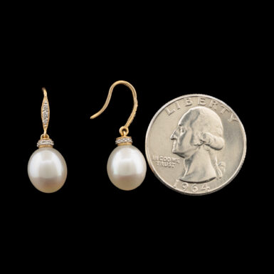 Pre-Owned Pearl & Diamond Earrings