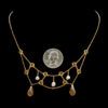 Antique Art Nouveau Citrine & Pearl Necklace