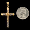 Pre-Owned Crucifix with Cubit Zirconia in 10K