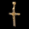 Pre-Owned Crucifix with Cubit Zirconia in 10K