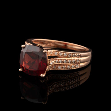 Pre-Owned 14K Pyrope Garnet & Diamond Ring