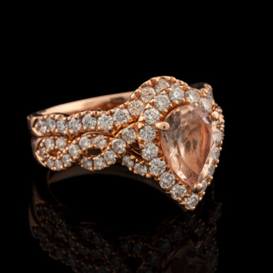 Pre-Owned Morganite & Diamond Wedding Set