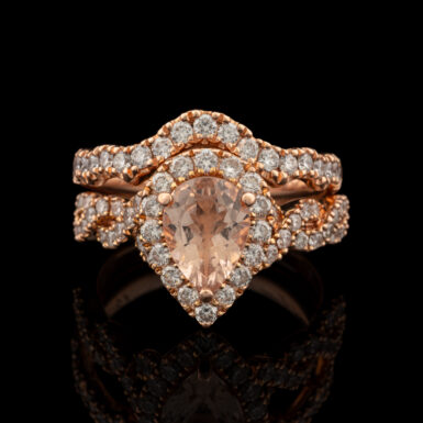 Pre-Owned Morganite & Diamond Wedding Set