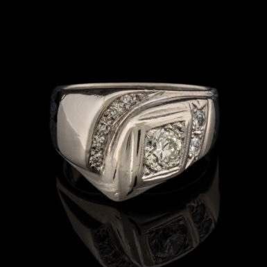 Pre-Owned Old European Diamond Ring in 14K White Gold