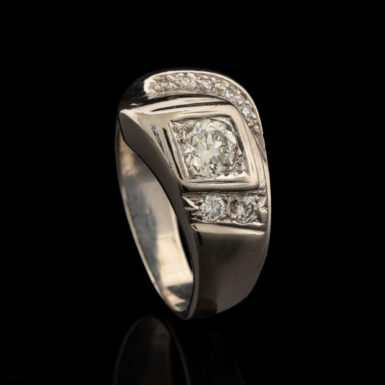 Pre-Owned Old European Diamond Ring in 14K White Gold